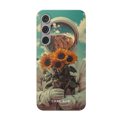 Sunflower Astronaut Samsung S24 Plus Case - Soft
