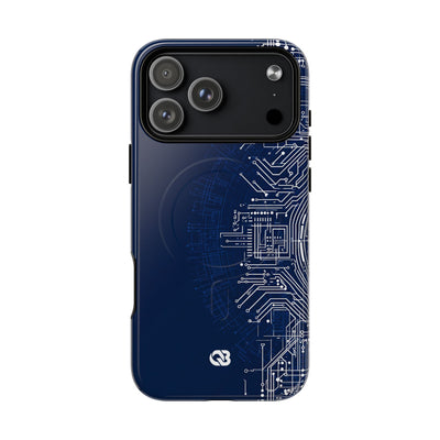 Blue Tough 2.0 Magsafe Phone Case for iPhone - Cobalt Circuit Logic