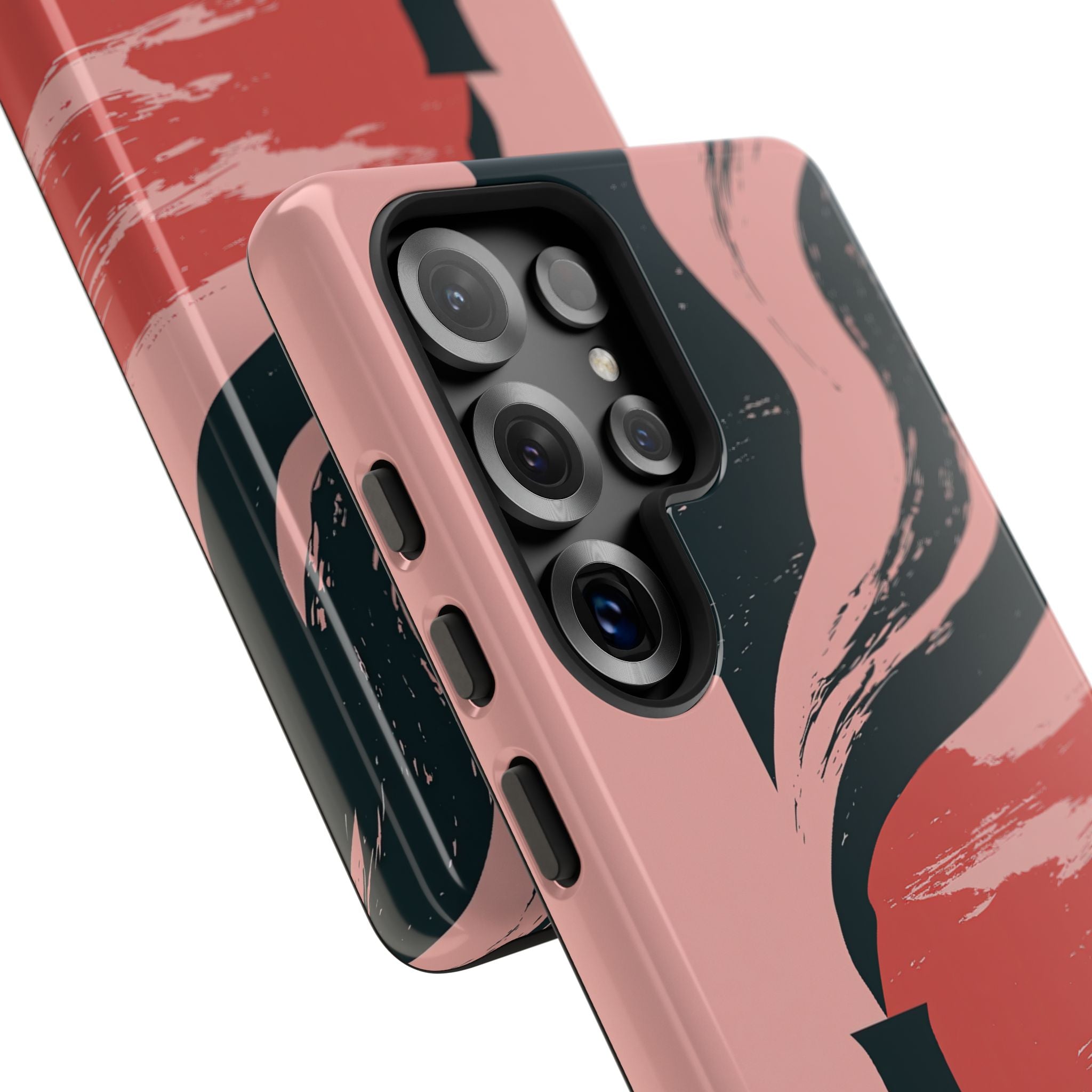 Pink Tough Phone Case for Samsung - Cinder Rose Plume
