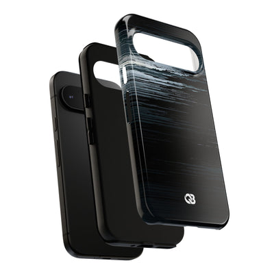 Black Tough Phone Case for Google Pixel - Frozen Signal Glitch