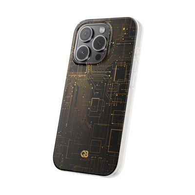 Gold Lite Phone Case for iPhone - Amber Core Mainframe