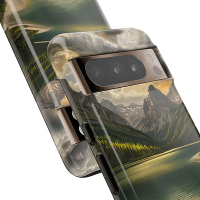 Gilded Mountain Lake · Tough Etui na telefon dla Google Pixel
