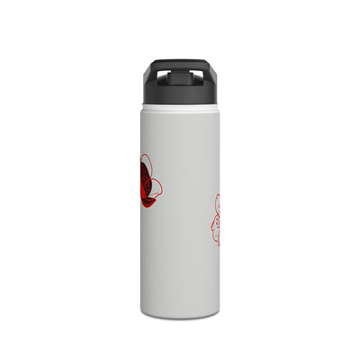 Crimson Sakura Blossom · Insulated Water Bottle · Red