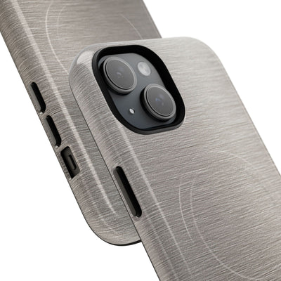 Grey Tough 2.0 Magsafe Phone Case for iPhone - Brushed Nickel Linen