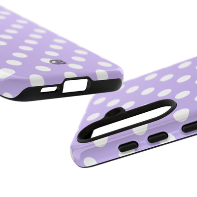 Lavender Polka Grid · Tough Θήκη για Samsung