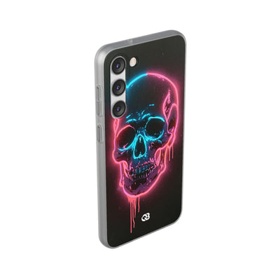 Neon Drip Skull · Lite Phone Case for Samsung · Black