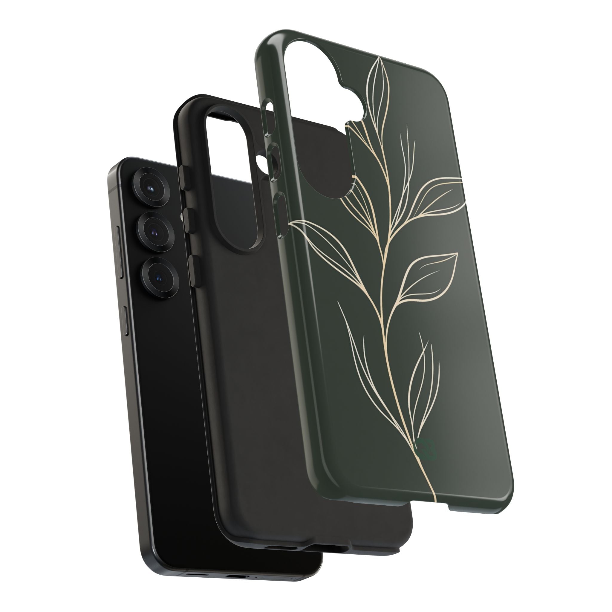 Green Tough Phone Case for Samsung - Deep Moss Willow