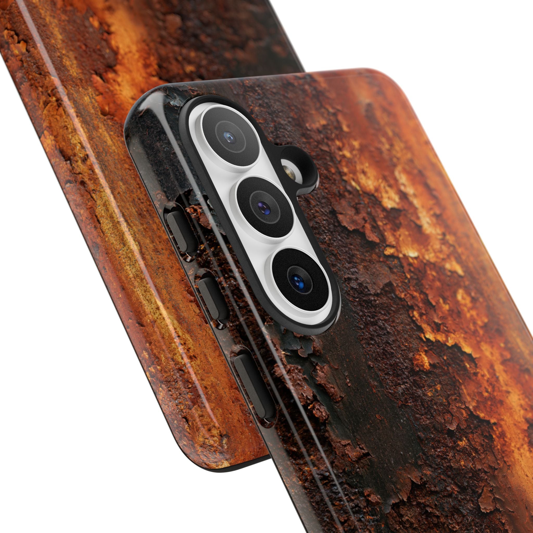 Orange Tough Phone Case for Samsung - Oxidized Iron Crust