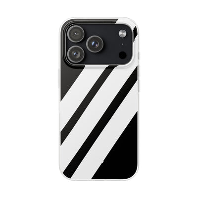 Obsidian White Bars · Soft Handyhülle für iPhone