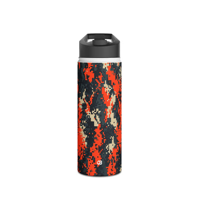 Signal Pixel Camo · Insulated Water Bottle · Orange
