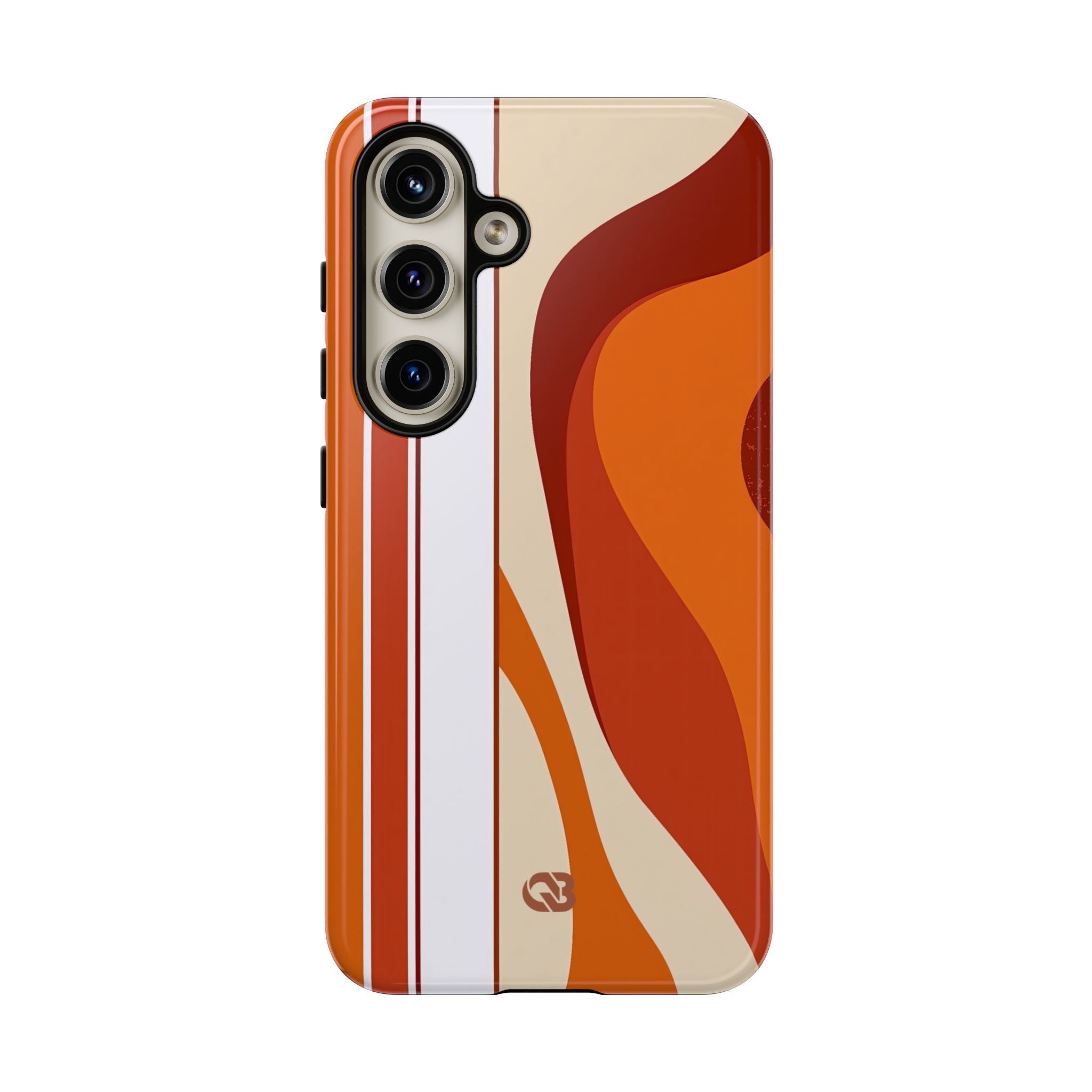 Orange Tough Phone Case for Samsung - Terracotta Metro Line