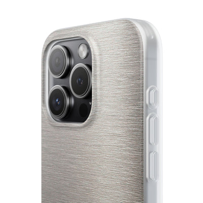 Brushed Silver Alloy · Lite Phone Case for iPhone ·  Silver