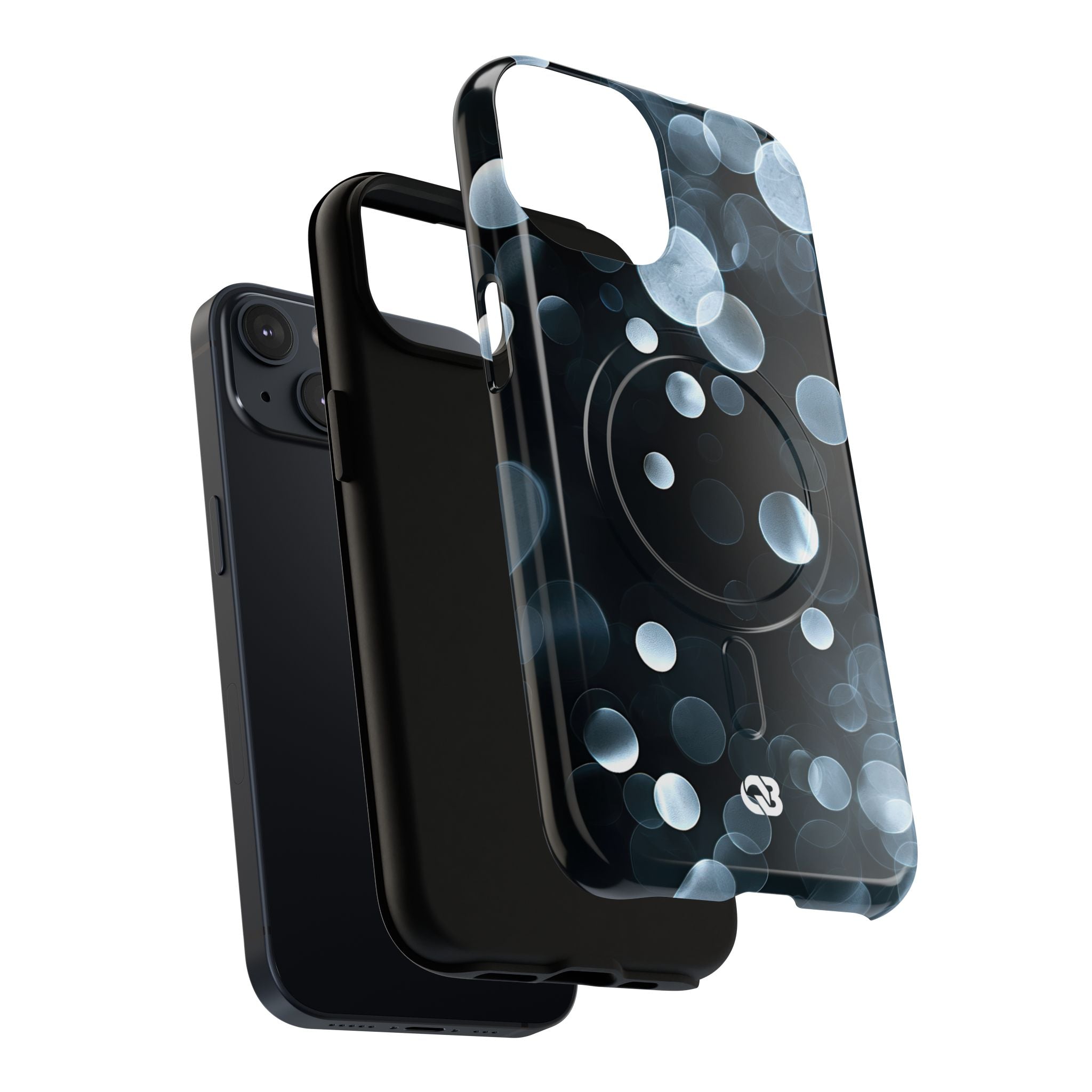 Black Tough 2.0 Magsafe Phone Case for iPhone - Silver Orbit Glow