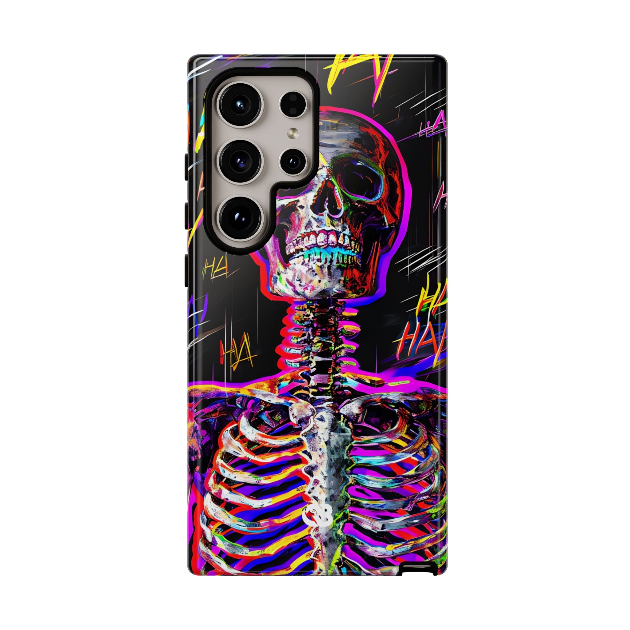 Neon Glitch Skeleton · Tough Handyhülle für Samsung