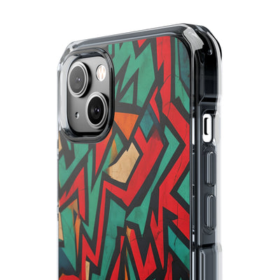 Jagged Teal Static · Impact Phone Case for iPhone · Magsafe