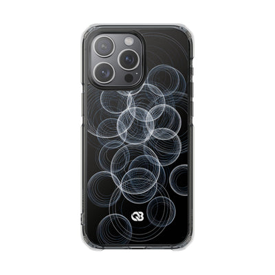 Black Impact MagSafe Phone Case for iPhone - Frosted Ring Matrix