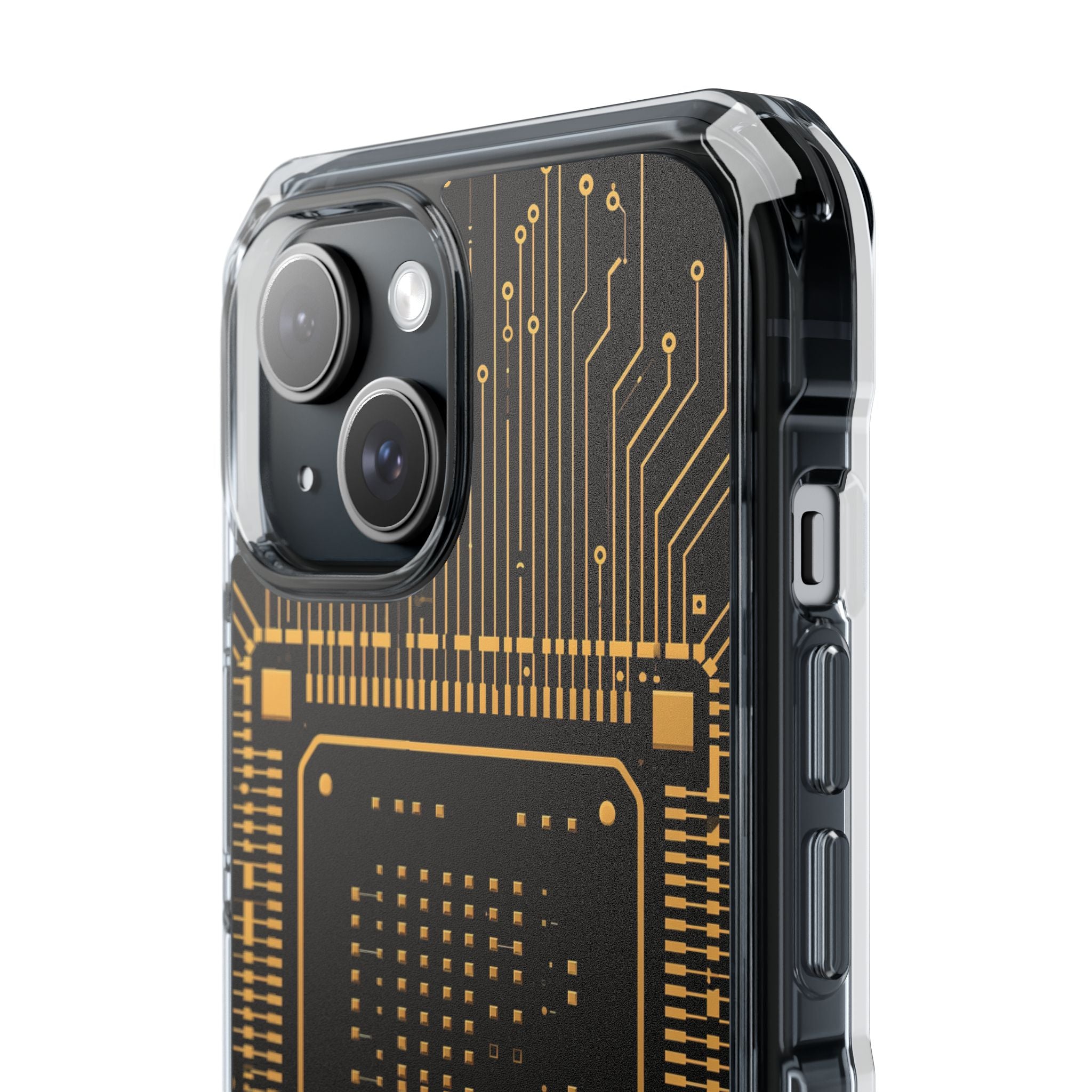 Gold Impact MagSafe Phone Case for iPhone - Cyber Gold Processor