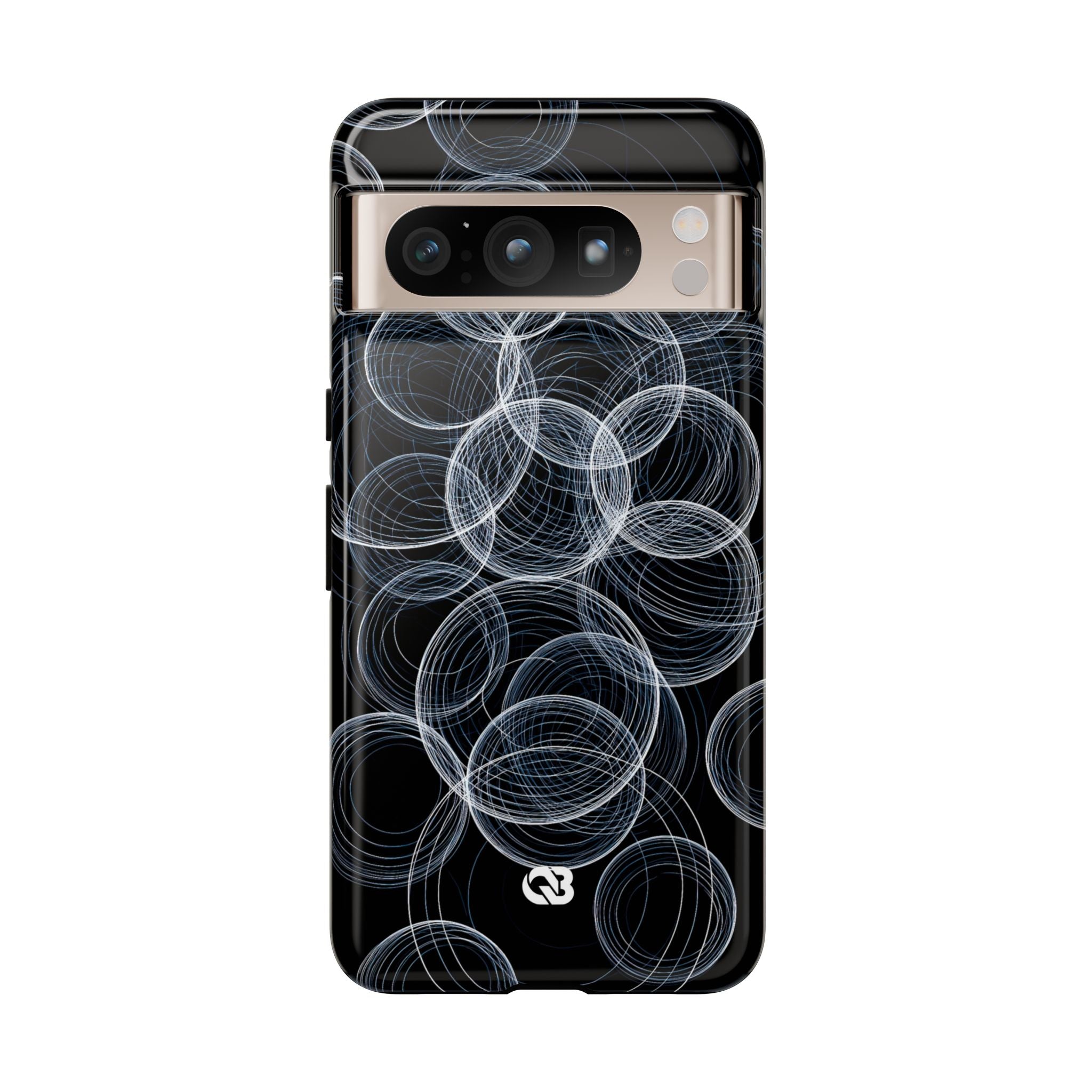 Black Tough Phone Case for Google Pixel - Frosted Ring Matrix