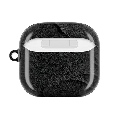 Obsidian Stucco Relief · Hard Case for AirPods & AirPods Pro · Black