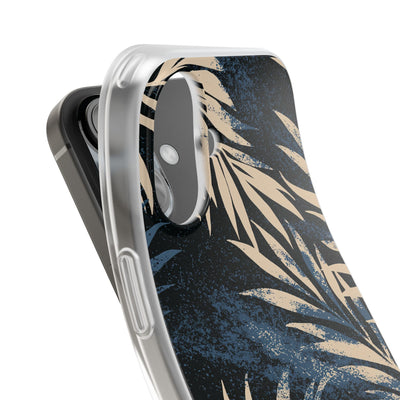 Blue Lite Phone Case for iPhone - Midnight Indigo Palm