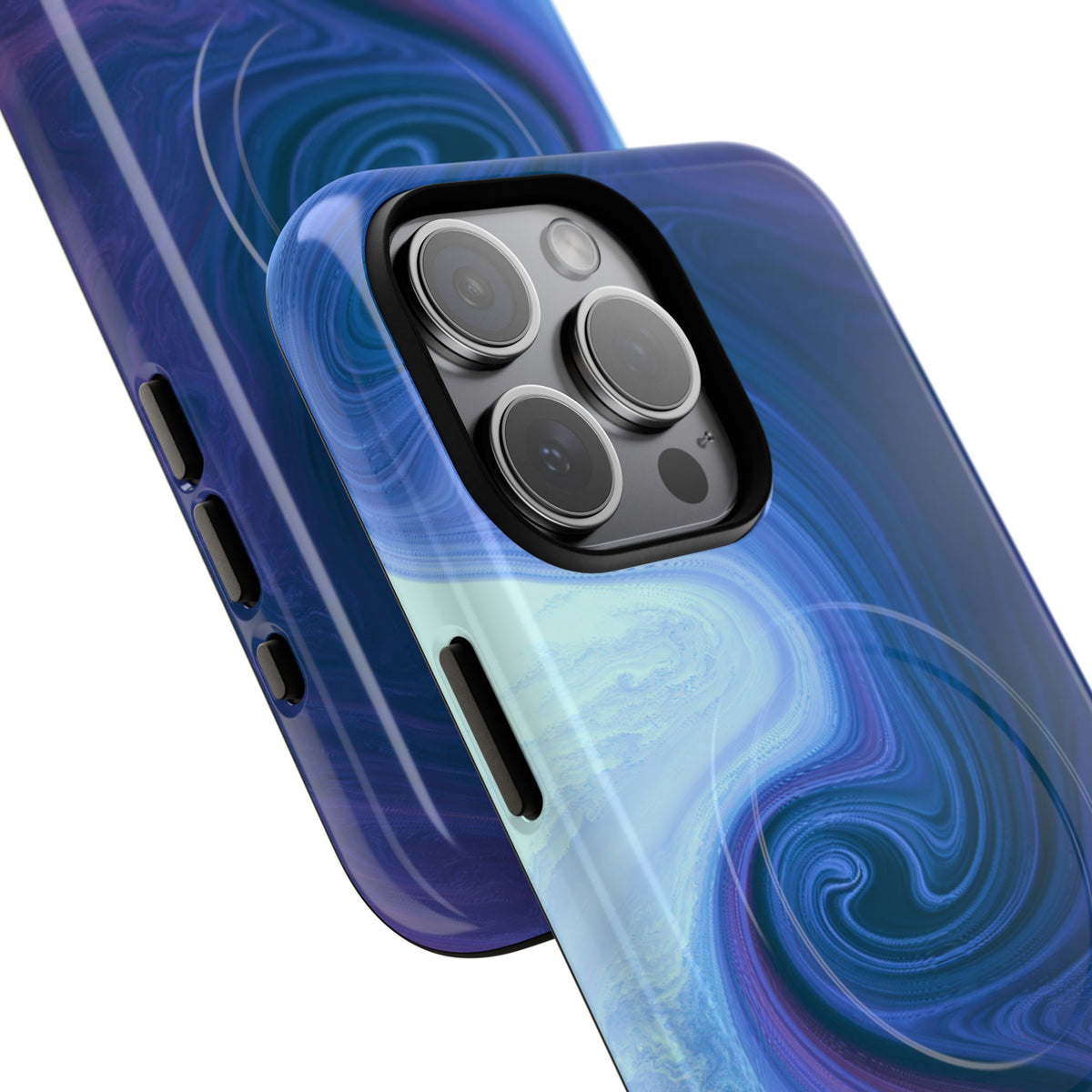 Azure Fluid Swirl · Tough 2.0 Magnetic Phone Case for iPhone · Blue