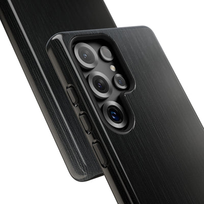 Obsidian Brushed Steel · Tough Phone Case for Samsung · Black