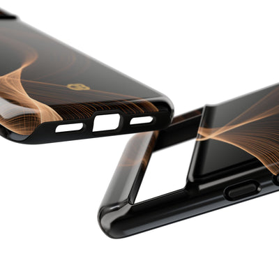 Brown Tough Phone Case for Google Pixel - Copper Silk Wave