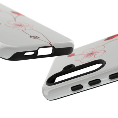 Red Tough Phone Case for Samsung - Kyoto Ember Bloom