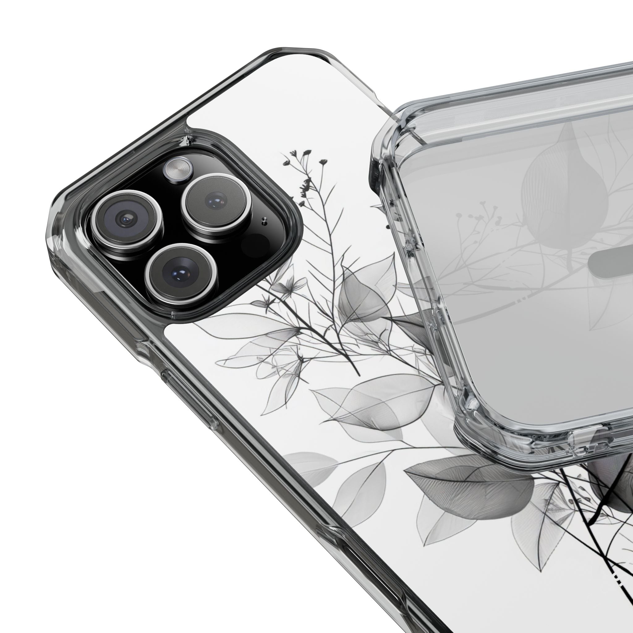 Gefleckte Blätter Grau iPhone 16 Pro Max Case - Impact