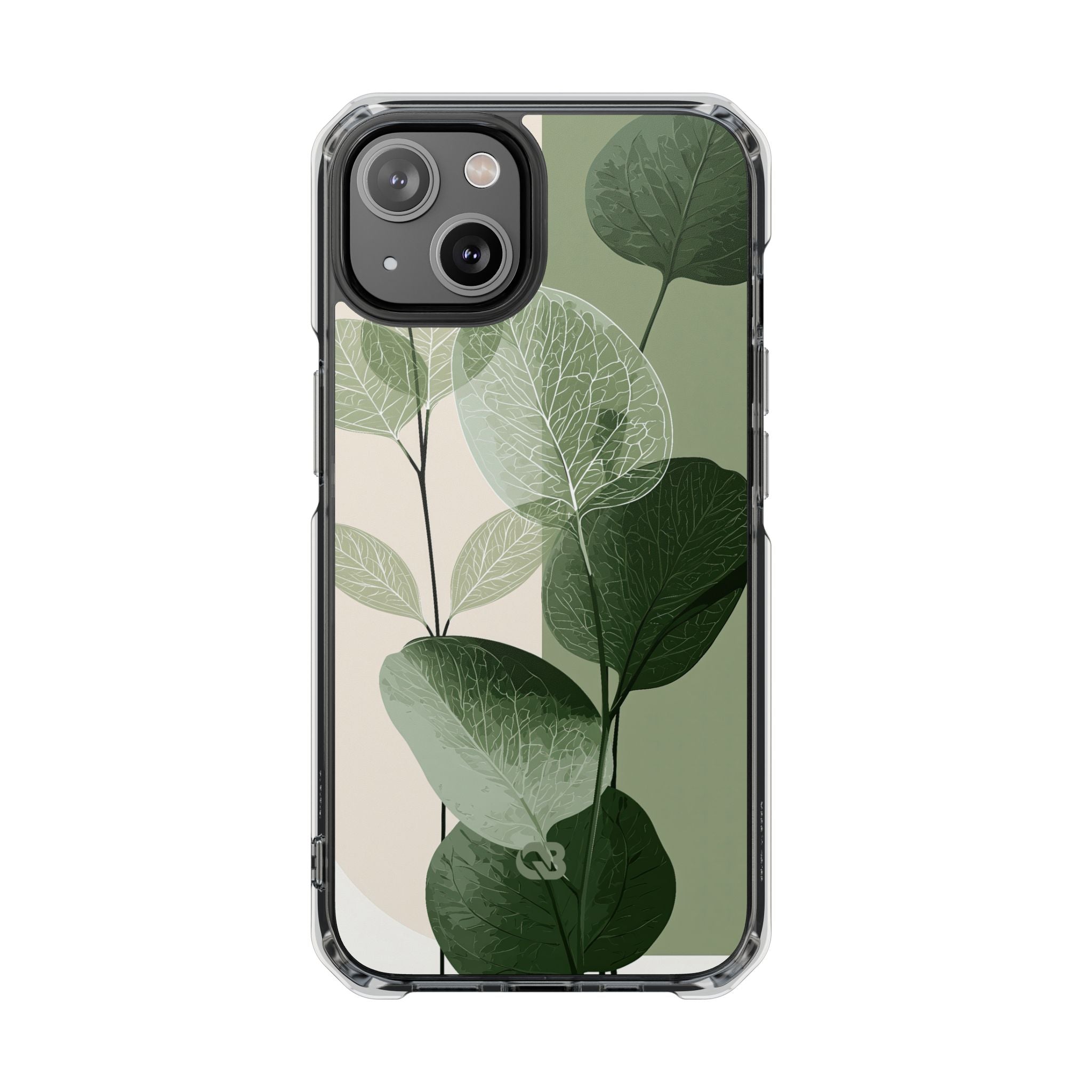 Green Impact MagSafe Phone Case for iPhone - Sage Leaf Skeletals
