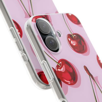 Glossy Cherry Burst iPhone 16 Case - Soft - CASE•BOB