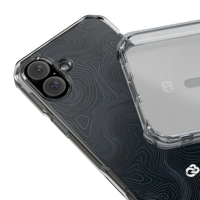 Obsidian Elevation · Clear Impact Magnetic Phone Case for iPhone ·  Black