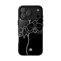 Black Tough 2.0 Magsafe Phone Case for iPhone - Noir Alabaster Orchid