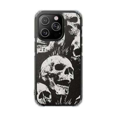 Punk Skull Riot · Clear Impact Magnetic Phone Case for iPhone · Black