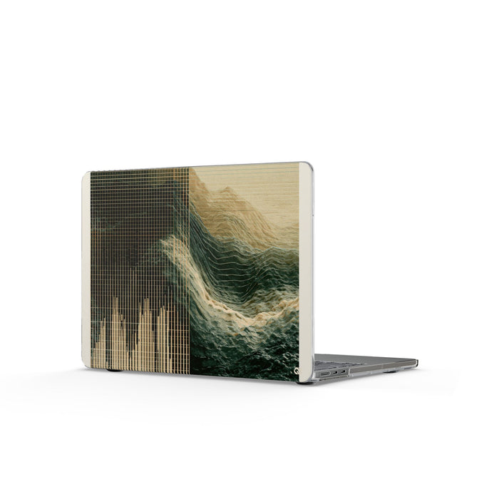 Orbital Topography · Clear Hard Case for MacBook · Green