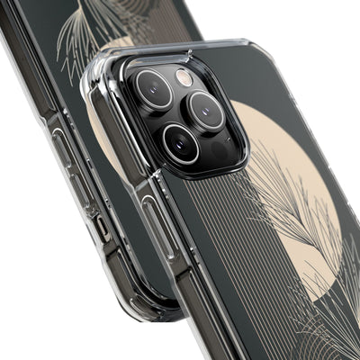 Black Impact MagSafe Phone Case for iPhone - Obsidian Sand Willow