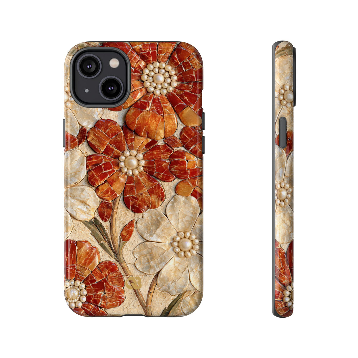 Carnelian Pearl Bloom · Tough Phone Case for iPhone · Orange