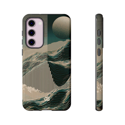 Green Tough Phone Case for Samsung - Lunar Moss Topography