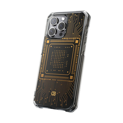 Gold Impact MagSafe Phone Case for iPhone - Cyber Gold Processor