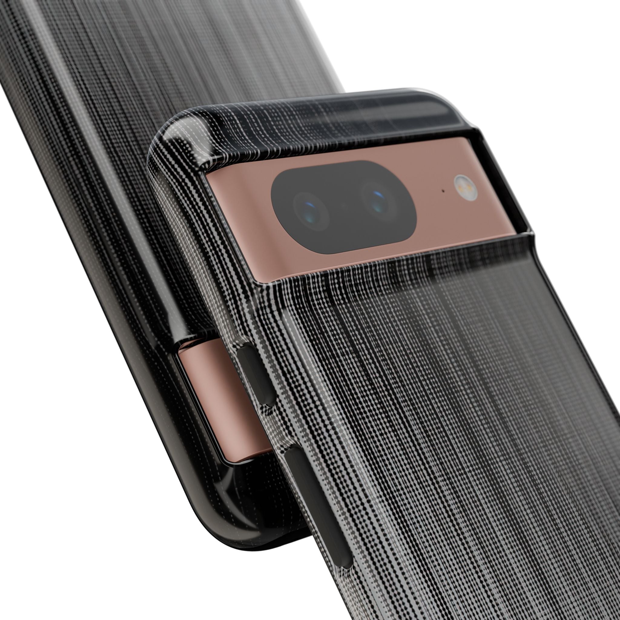 Grey Tough Phone Case for Google Pixel - Static Vertical Dither