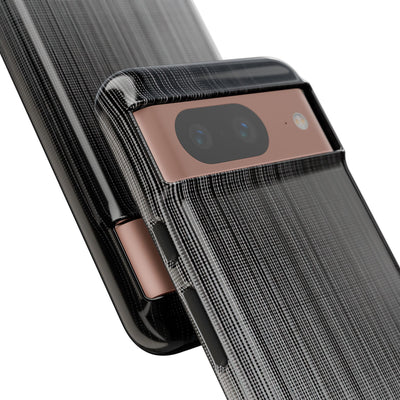 Grey Tough Phone Case for Google Pixel - Static Vertical Dither