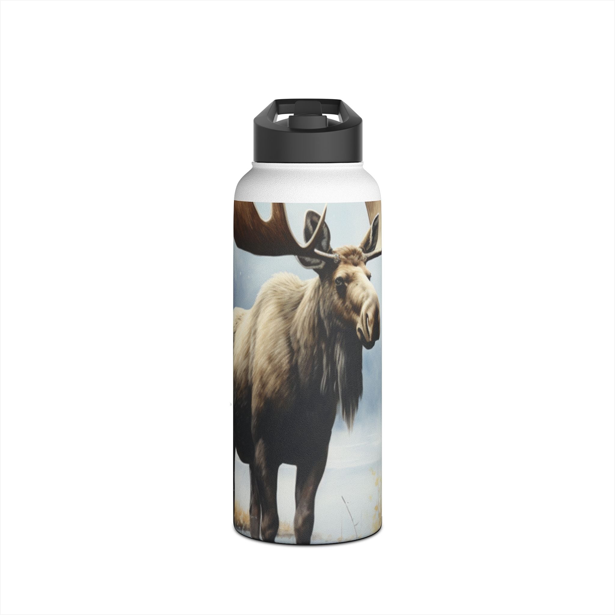 Misty Moose Reflection - Stainless Steel Water Bottle