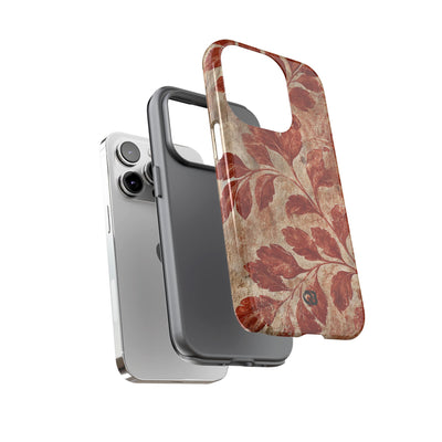 Terracotta Botanical Fresco · Tough Phone Case for iPhone · Red