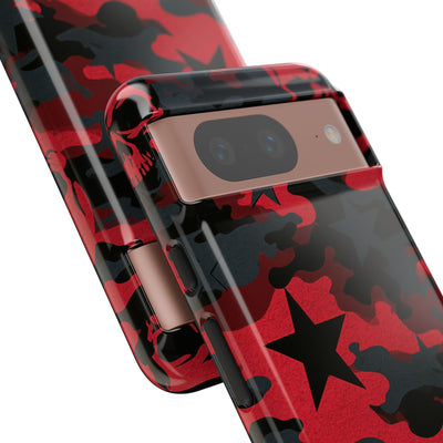 Crimson Skull Camo · Tough Phone Case for Pixel ·  Red