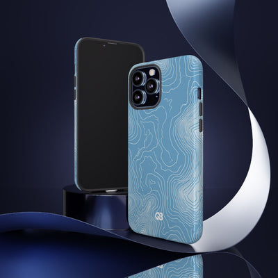 Glacial Basin Topo · Tough Phone Case for iPhone · Blue