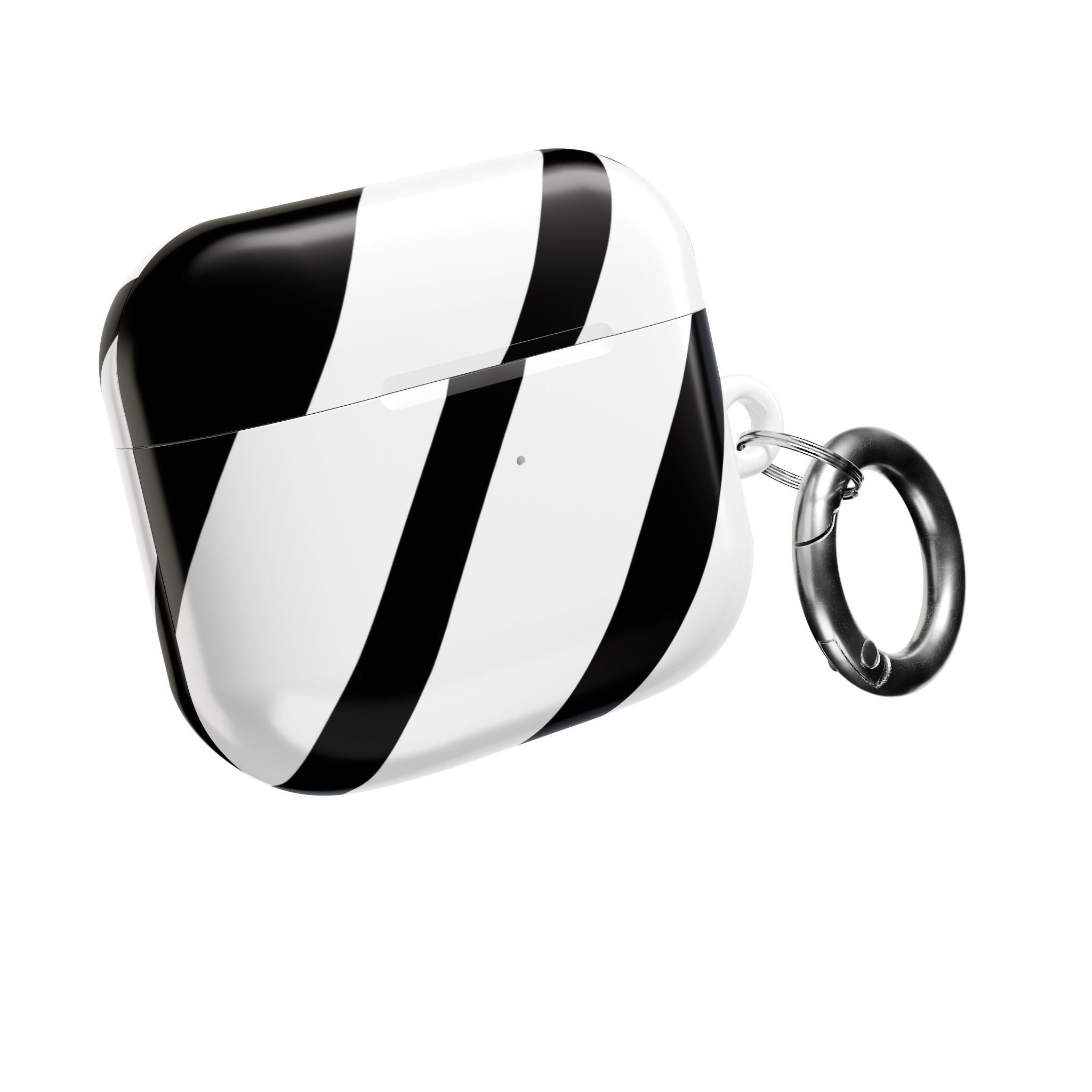 Diagonal Stripes BlackWhite - AirPods Case