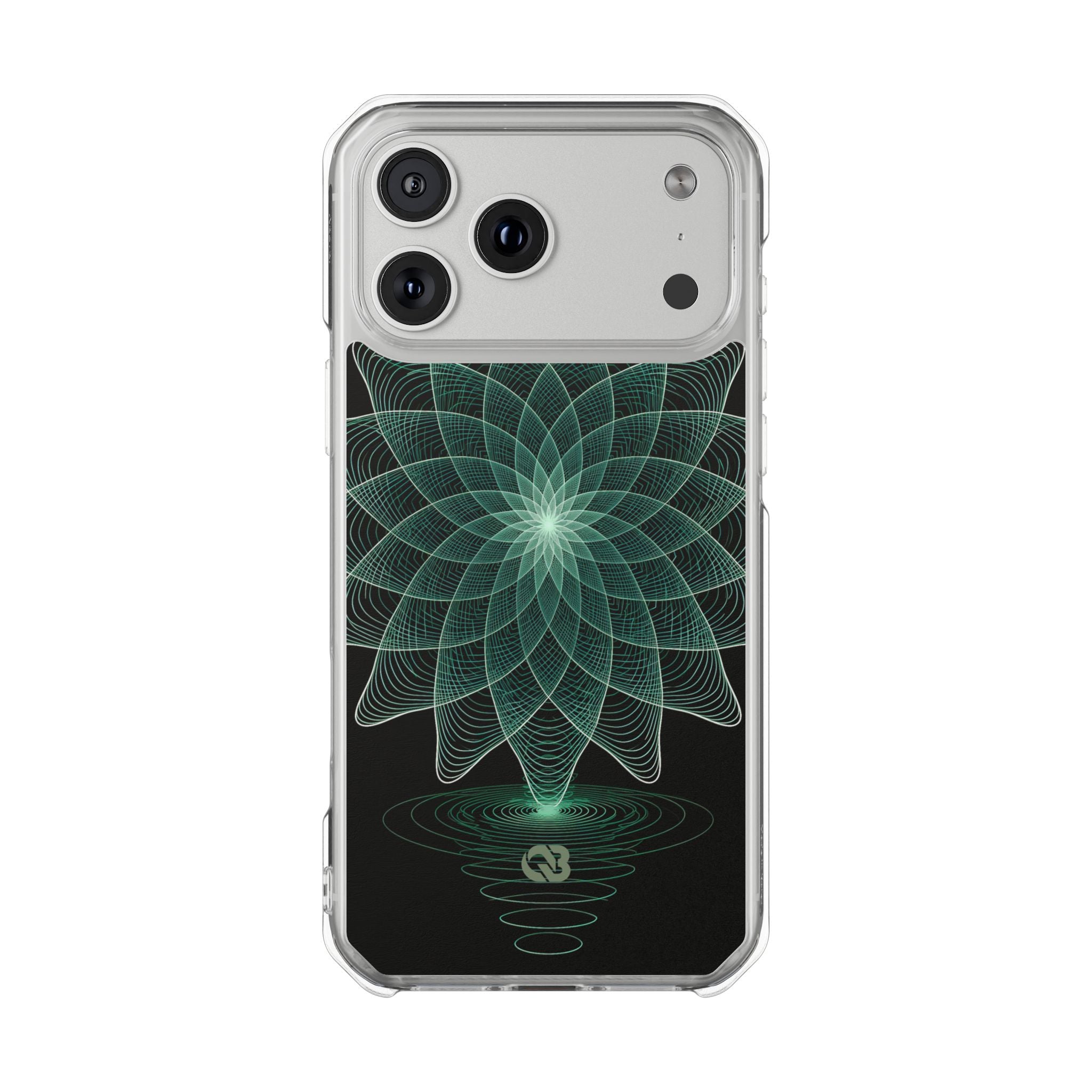Green Impact MagSafe Phone Case for iPhone - Cyan Signal Bloom
