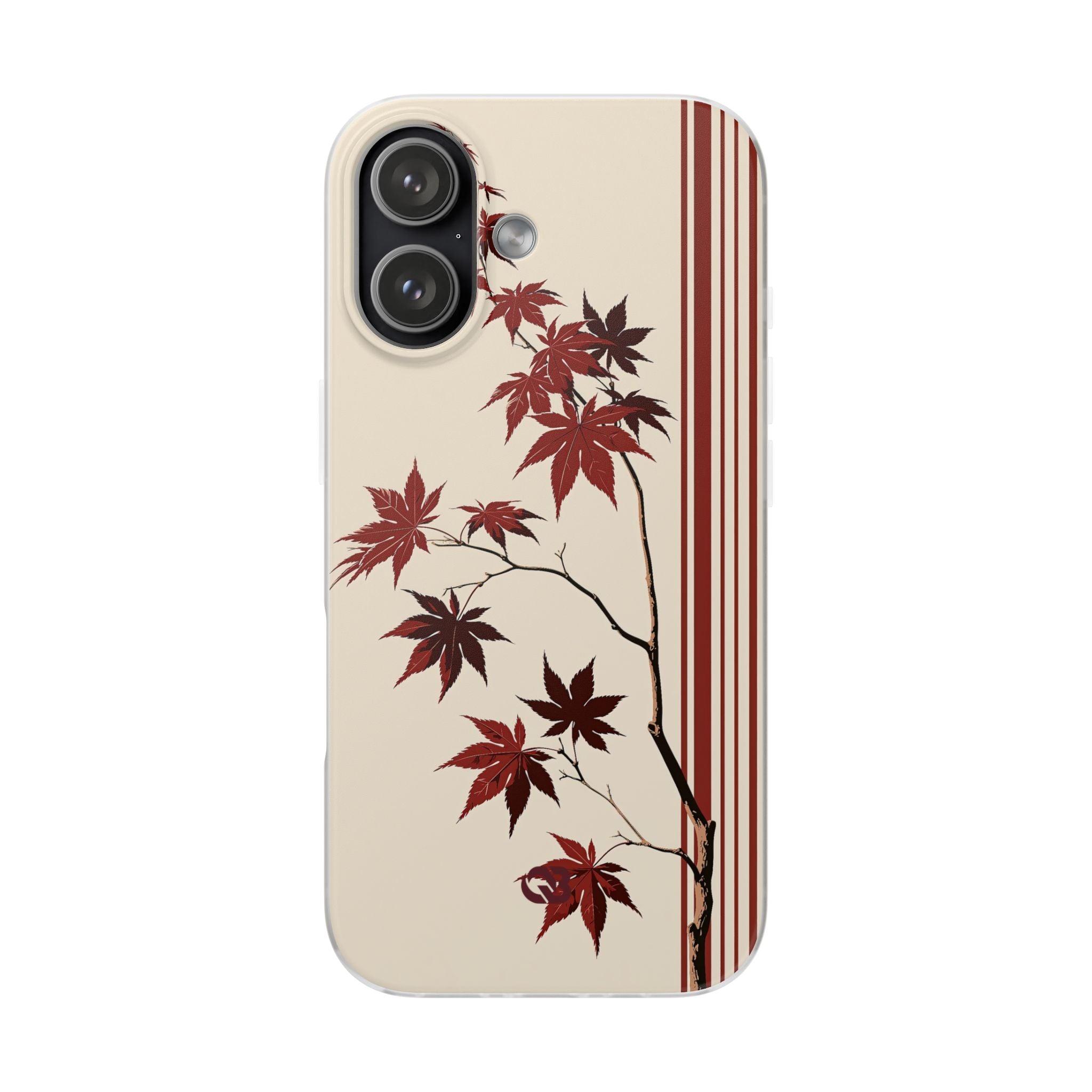Red Lite Phone Case for iPhone - Crimson Momiji Stripe