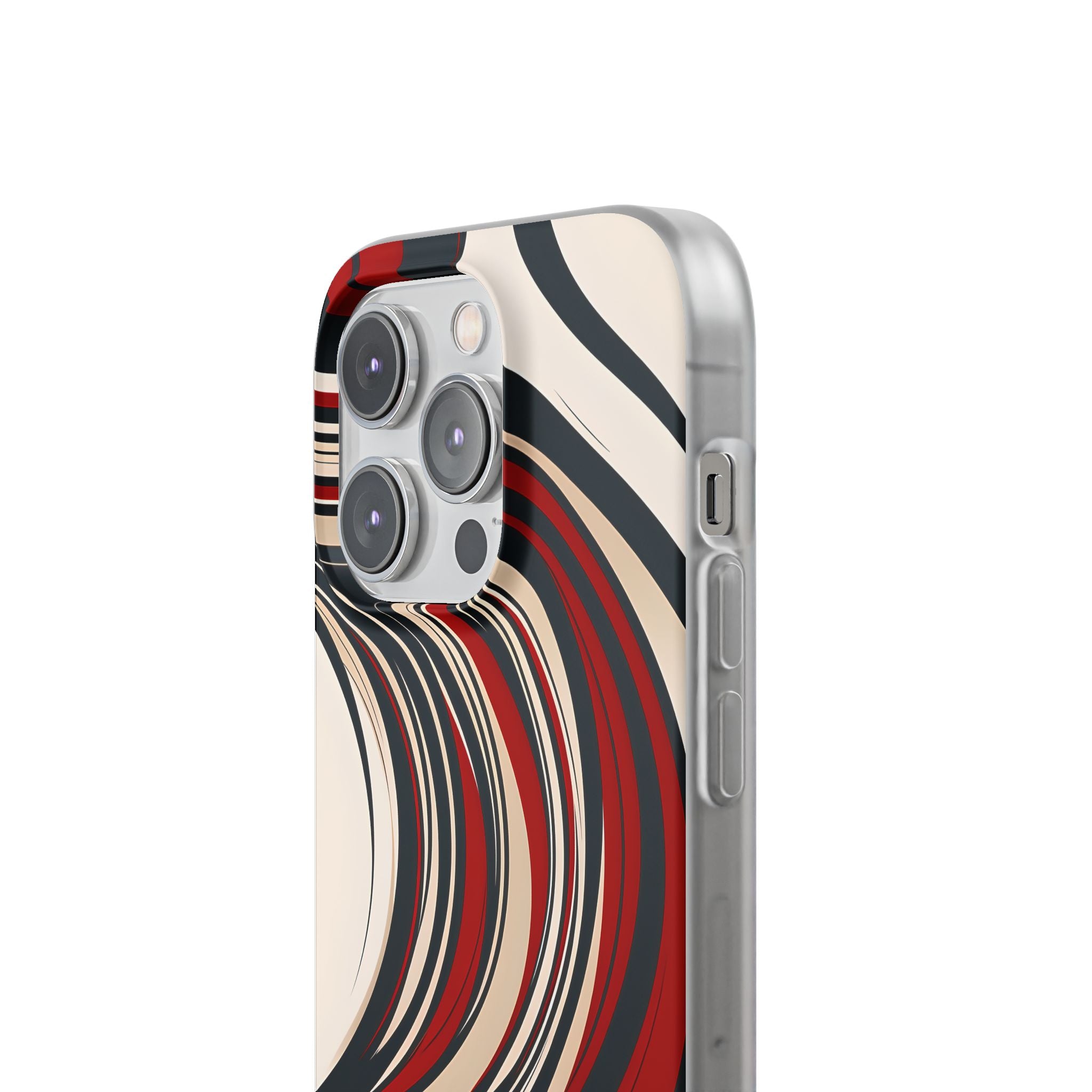 Crimson Flow Waves · Soft Handyhülle für iPhone