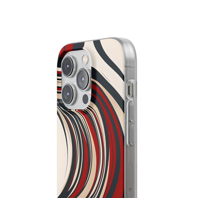 Crimson Flow Waves · Soft Handyhülle für iPhone